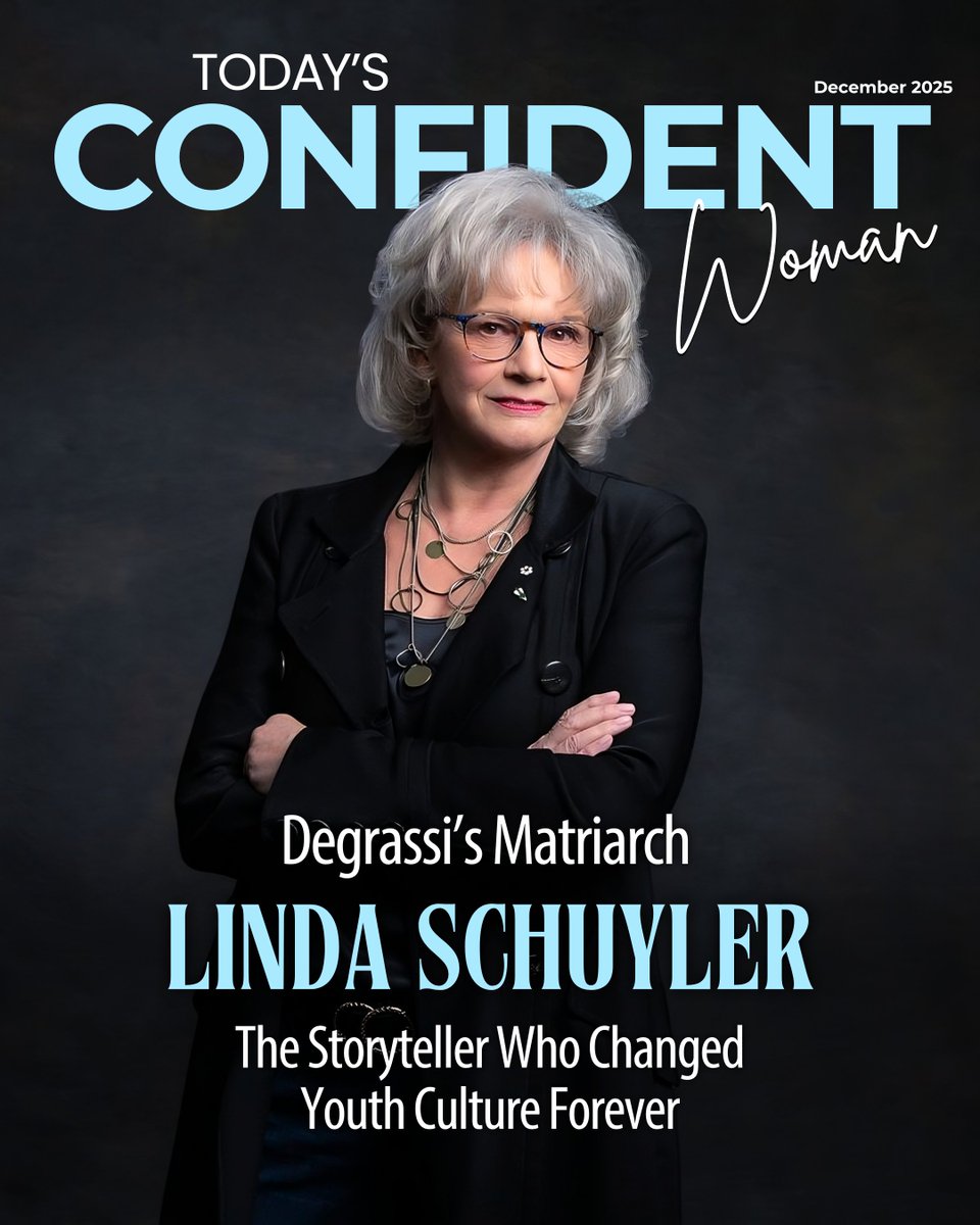 🌟 I’m excited to reveal our December cover for Today’s Confident Woman Magazine, featuring the extraordinary Linda Schuyler, C.M., O.Ont., CEO of Skystone Media Inc. and co-creator of the iconic Degrassi franchise 🌍✨

From her early days as a schoolteacher to producing over