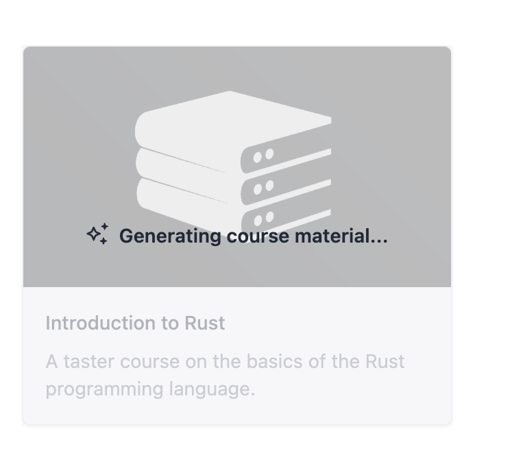 getCourseStack's tweet image. Your course ✨ Co-Author in just got a whole lot better!

Building great technical content is extremely hard - sometimes you just need that extra boost to get your great idea started or that 90% done course finally finished.

That&apos;s why we&apos;ve given ✨ Co-Author a serious upgrade…