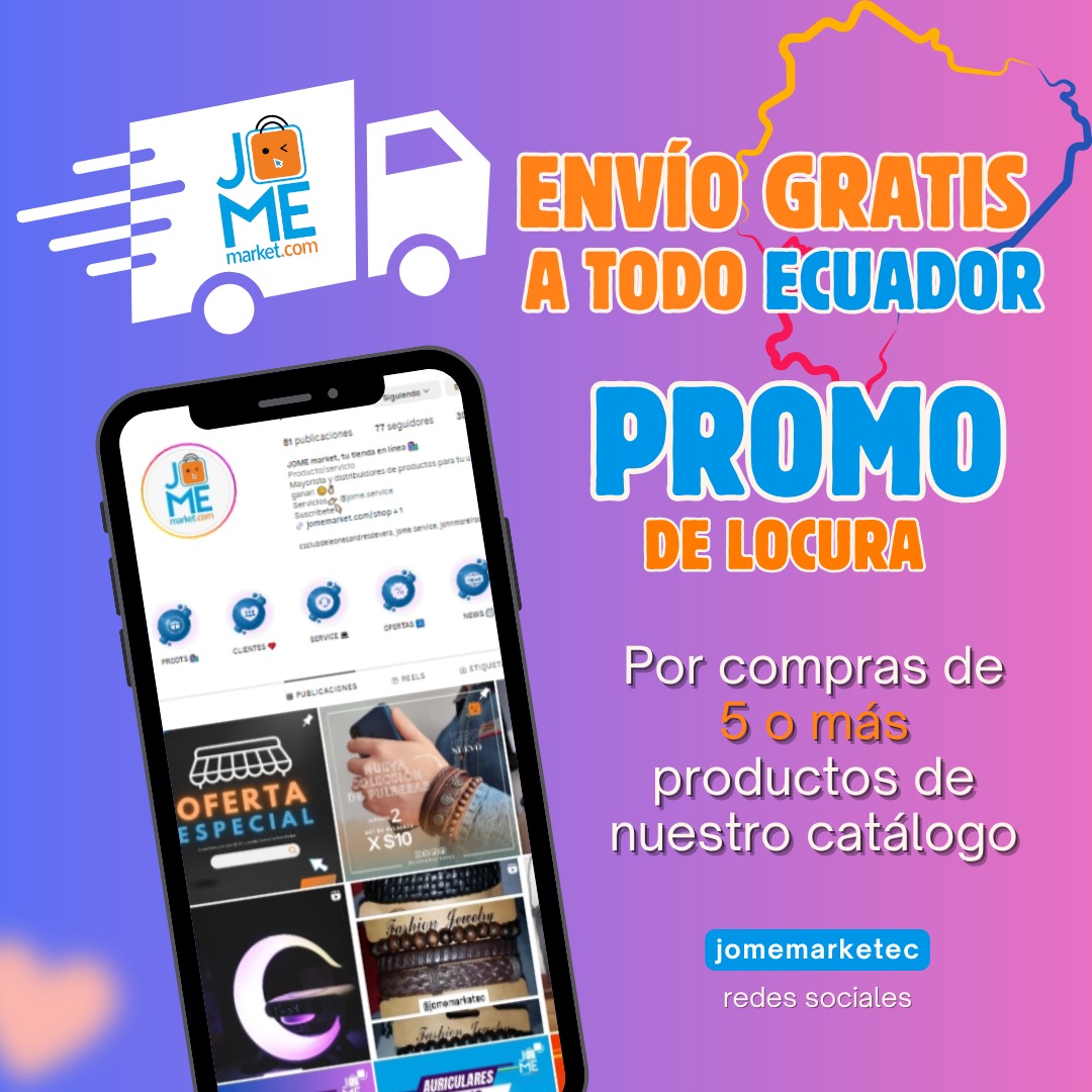 jomemarket's tweet image. ¡Hola! 😎
Te saluda Enrique de JOME market, tu tienda en línea.

📍Estamos ubicados en el sur de Quito (entrega inmediata) y hacemos envíos por Servientrega o encomienda a todo Ecuador.✍🏻

Catálogo y pedidos en WhatsApp 👇🏻 
wa.me/c/593963992458

#ecuador #comprasenlinea #Quito