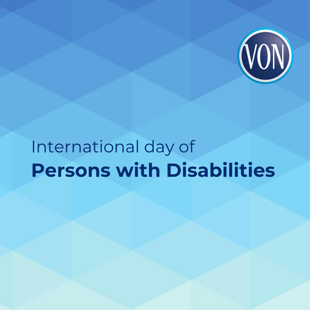 Today is International Day of Persons with Disabilities.💙 

We’re honoured to support people of all abilities with care that brings independence, dignity and connection.

#IDPD #VONCares #LiveEveryDay