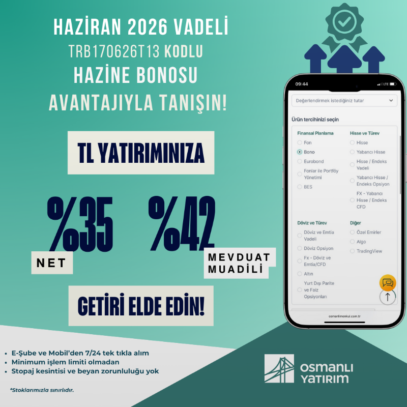 osmanlimenkul's tweet photo. Faiz düşer mi diye endişelenmeyin; Hazine garantisiyle sabit faizli bonolar Osmanlı Yatırım’da.