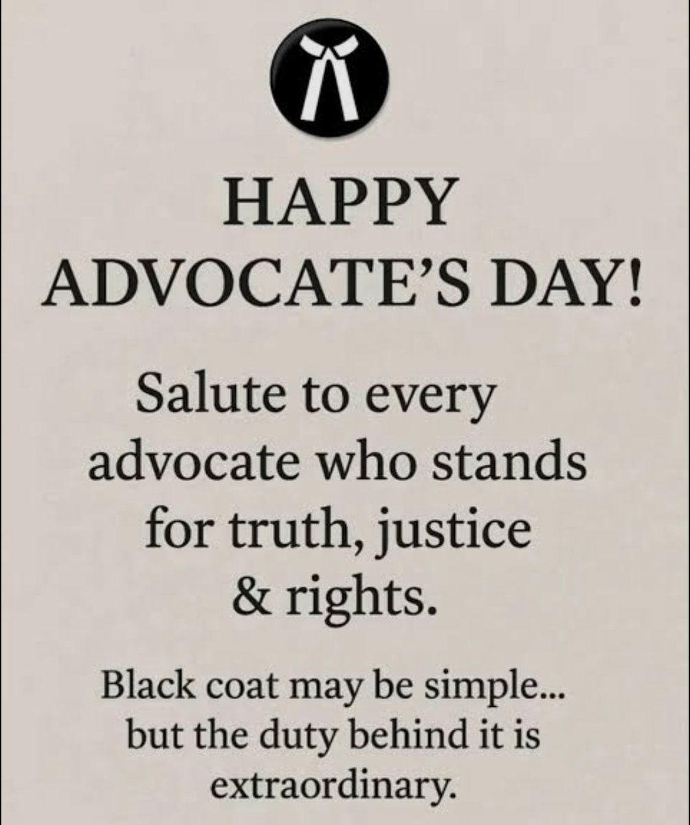ssraghavbjp's tweet photo. Happy Advocate's Day...

#AdvocatesDay 
#HappyAdvocatesDay 
#happyadvocateday https://t.co/sNByMebLN7
