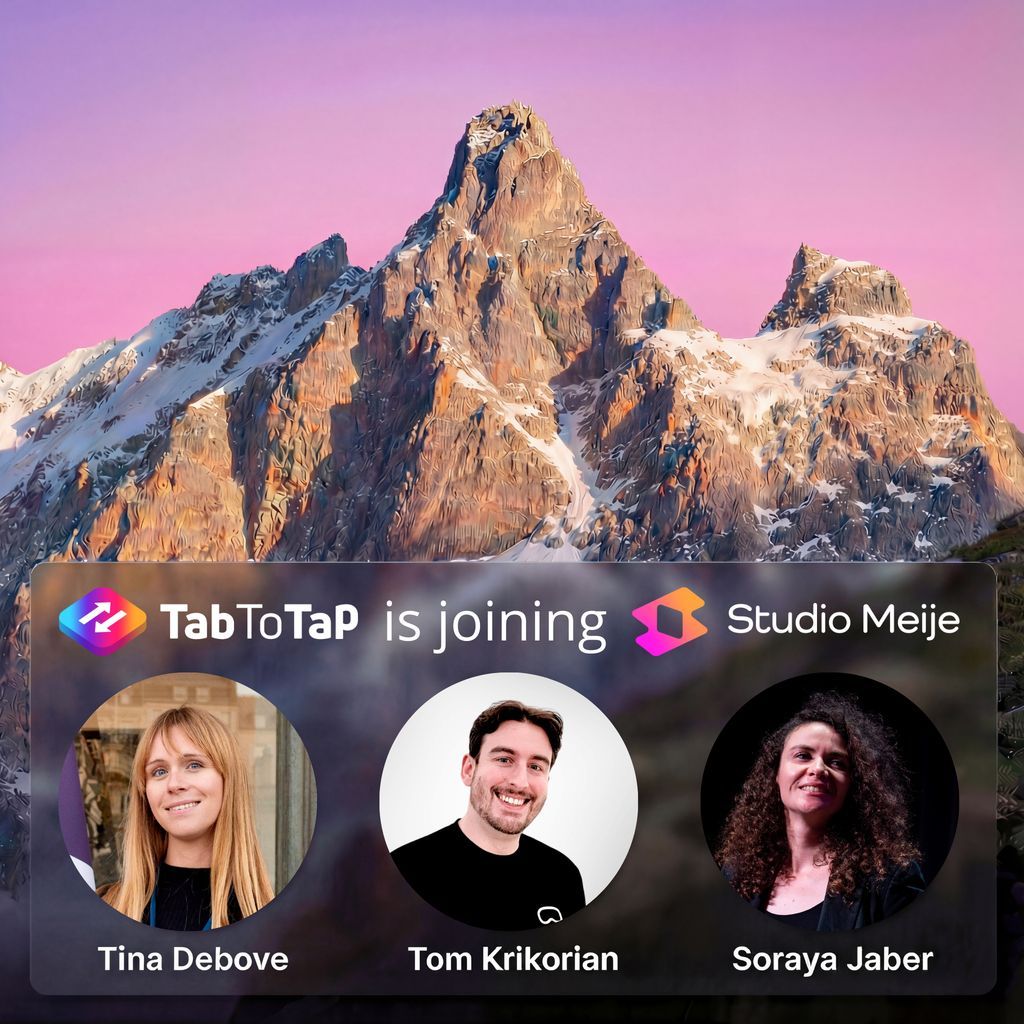 It's finally time to announce it: Tab To Tap is joining Studio Meije!

Full announcement here:
tabtotap.com/blog/tab-to-ta…