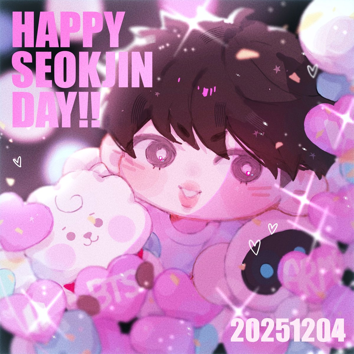 🐹🩷💜🐟🎉🥂💐✨
#HappyJinDay
#HappyBirthdayJin
#btsfanart