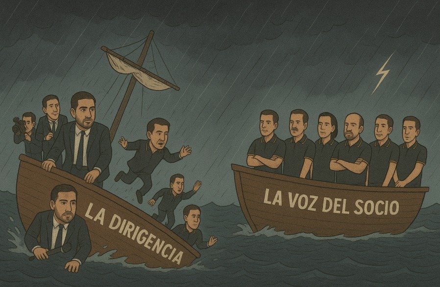 𝗟𝗮 𝗗𝗶𝗿𝗲𝗰𝘁𝗶𝘃𝗮 𝗱𝗲 #𝗕𝗦𝗖 𝘀𝗲 𝗥𝗼𝗺𝗽𝗲: 𝗘𝗹 𝗘𝘀𝗽𝗲𝗷𝗼 𝗱𝗲 𝗹𝗮𝘀 𝗥𝗲𝗻𝘂𝗻𝗰𝗶𝗮𝘀 🤦‍♂️

​¡El colmo de la ironía! 🚨 Mientras desde la directiva de <a href="/BarcelonaSC/">BARCELONA S.C.</a> y sus voceros, se insinuaba que "La Voz del Socio" estaba "fraccionada, dividida o financiada" con