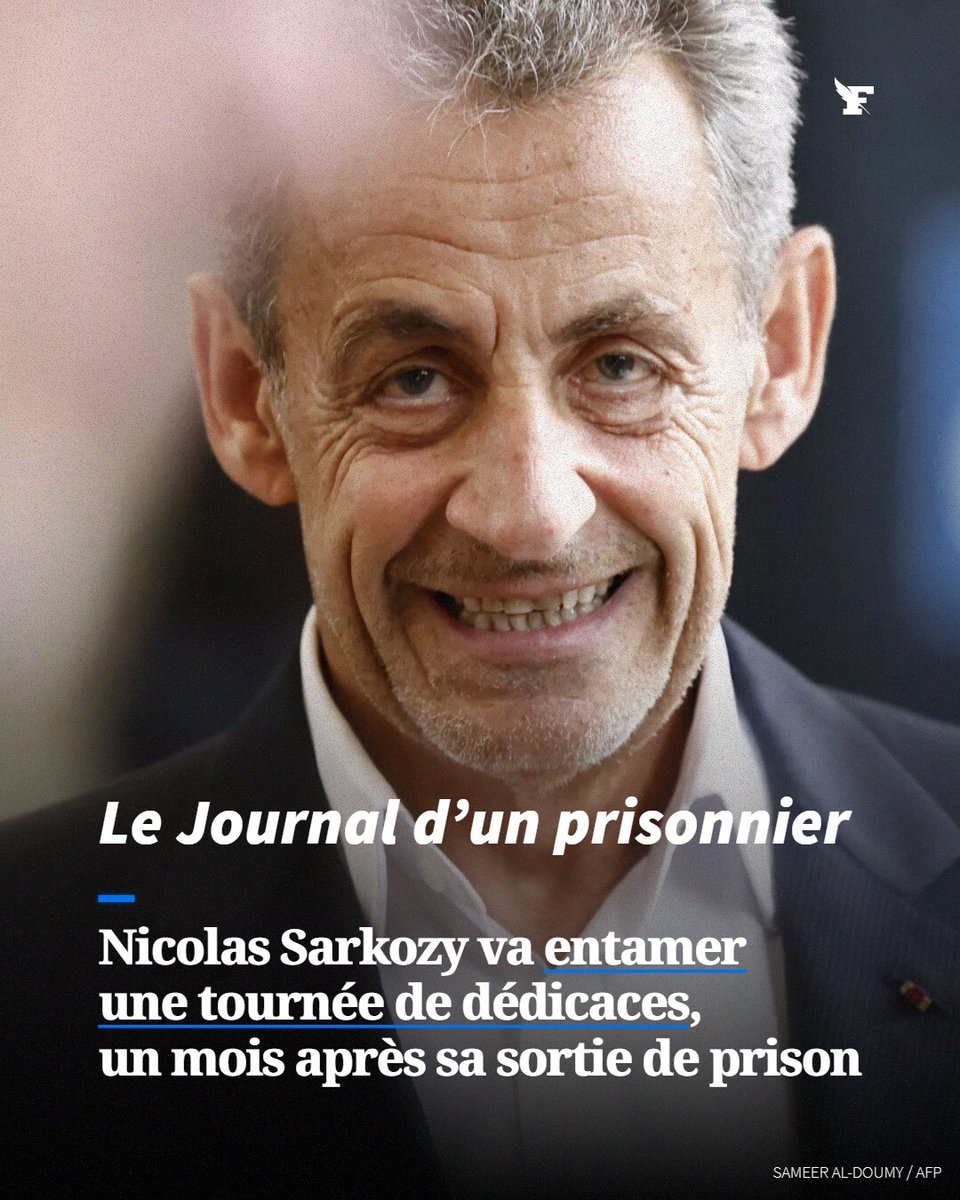 Nicolas Sarkozy retrouve le chemin des librairies. →l.lefigaro.fr/djky
