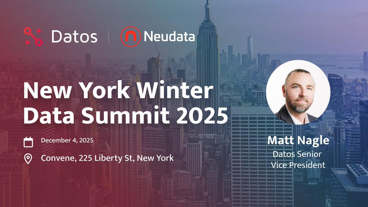 LiveDatos's tweet image. @neudatalab’s New York Winter Data Summit kicks off tomorrow. If you’re attending, connect with our SVP of Financial Sales, Matt Nagle, who will be there to talk all things clickstream.

Details: hubs.li/Q03WDv6b0

#Neudata #AltData #ClickstreamData