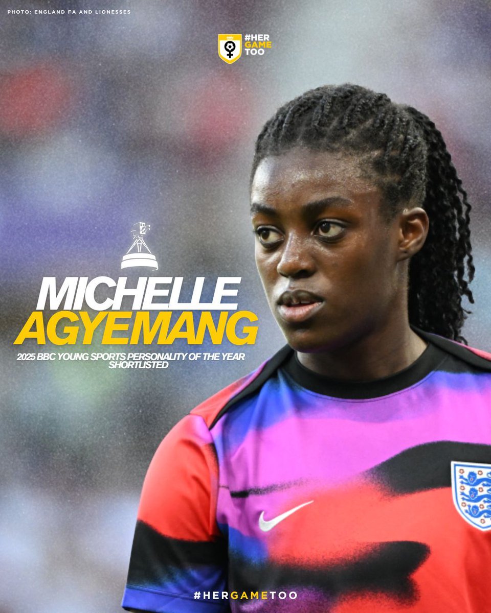 Have you seen the news?! 🤩 

We are proud to celebrate Michelle Agyemang’s incredible achievement as she’s shortlisted for BBC Young Sports Personality of the Year! 🌟 

A rising star, a role model, and an inspiration to young girls in football everywhere. Keep shining,