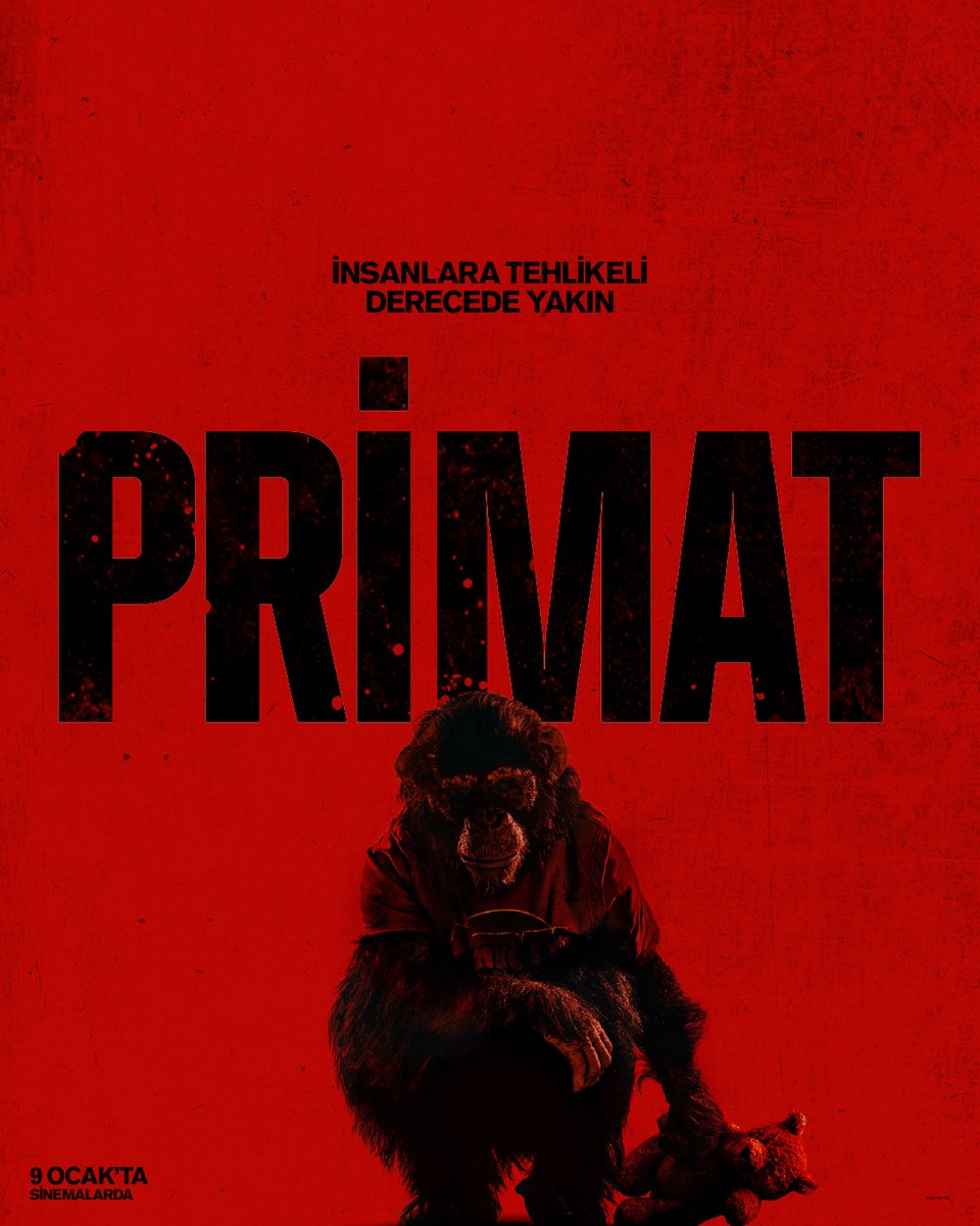UIPTurkiye's tweet photo. Tehlikeli derecede yakın olmak istemeyeceğiniz bir aile üyesi. #Primat filmi 9 Ocak'ta sinemalara geliyor! https://t.co/eZw2GavoJw