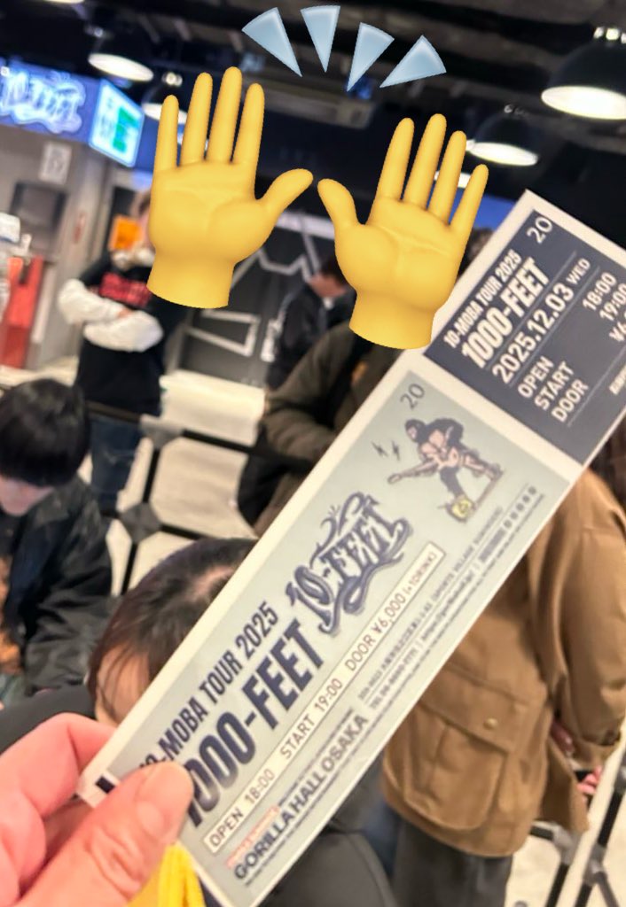 10wanirockai's tweet photo. 無事に!!マジで!!良かった!!(みんな入れたみたいで良かった🥹)
神様10-FEET様マサ様ゴリホ様、ほんとにありがとうございました😭🙏✨
当券チャレンジして良かったーー!!!セトリエグすぎた🥹BUZZINGにSEASIDE CHAIRに雨まで聞けて大満足過ぎた🥹
#10FEET #GORILLAHALLOSAKA
#10MOBA #1000FEET https://t.co/emzc9yIedW