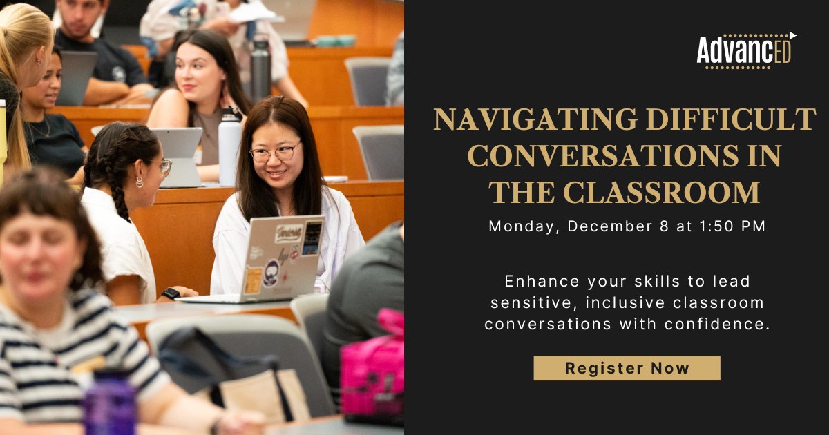 VUAdvancED's tweet image. Strengthen your skills in navigating difficult classroom conversations. Work through real examples with colleagues, practice inclusive strategies and build confidence. Register now: hubs.li/Q03WcG6S0