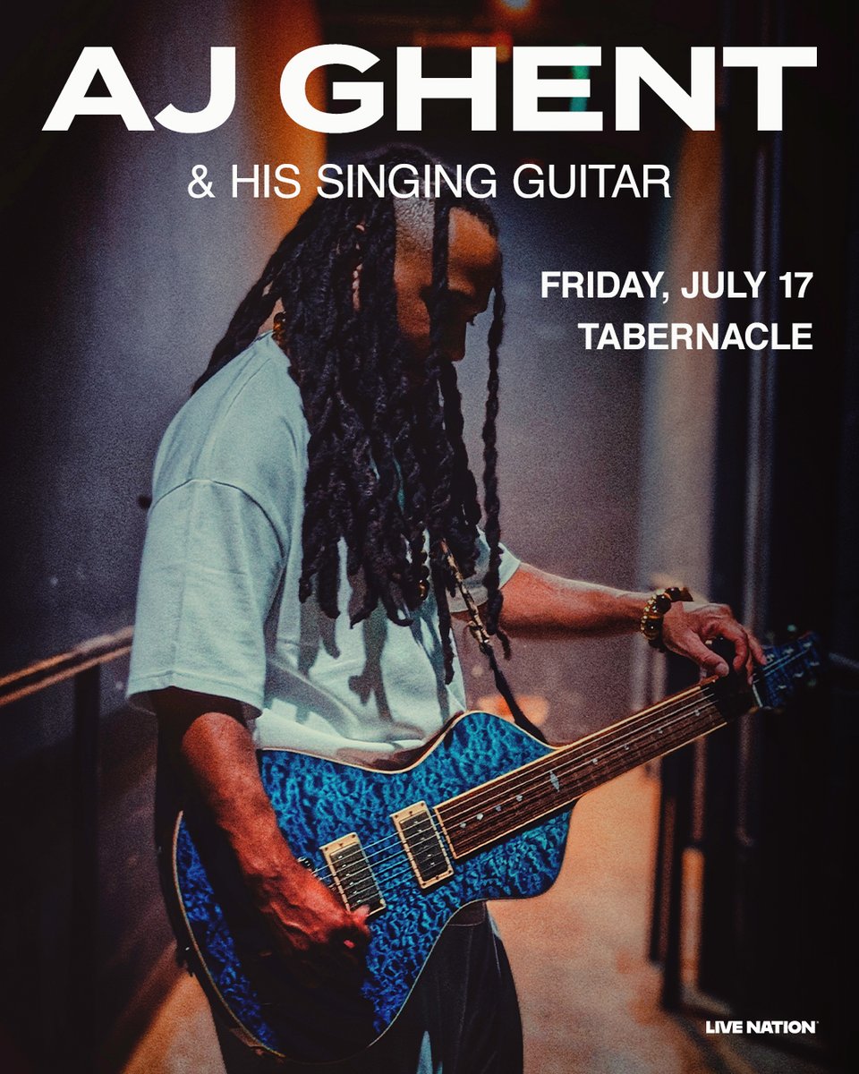 🎸 JUST ANNOUNCED 🎸 AJ Ghent &amp; His Singing Guitar will be gracing the Tab stage on Friday, July 17! 

🎫 Public onsale:  Friday, December 5 at 10am
➡️ bit.ly/4iyqDZV