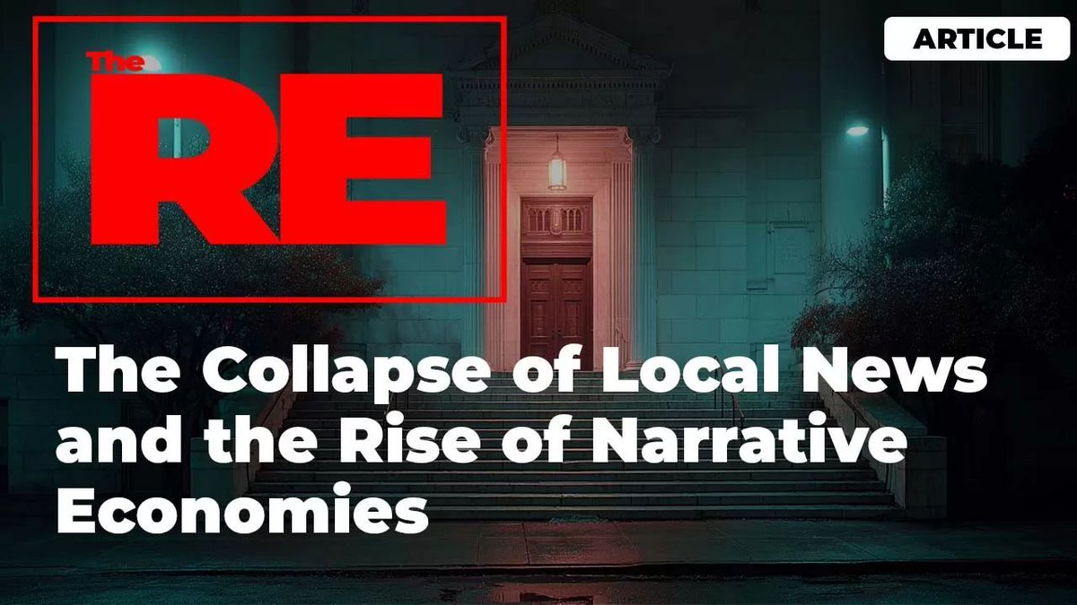 TheTruthProjec6's tweet image. People are learning more about their town from national commentators than from reporters who live there. That is not progress. That is a warning.
#MediaCrisis #CommunityTruth #TruthProject
the-truth-project.com/the-collapse-o…