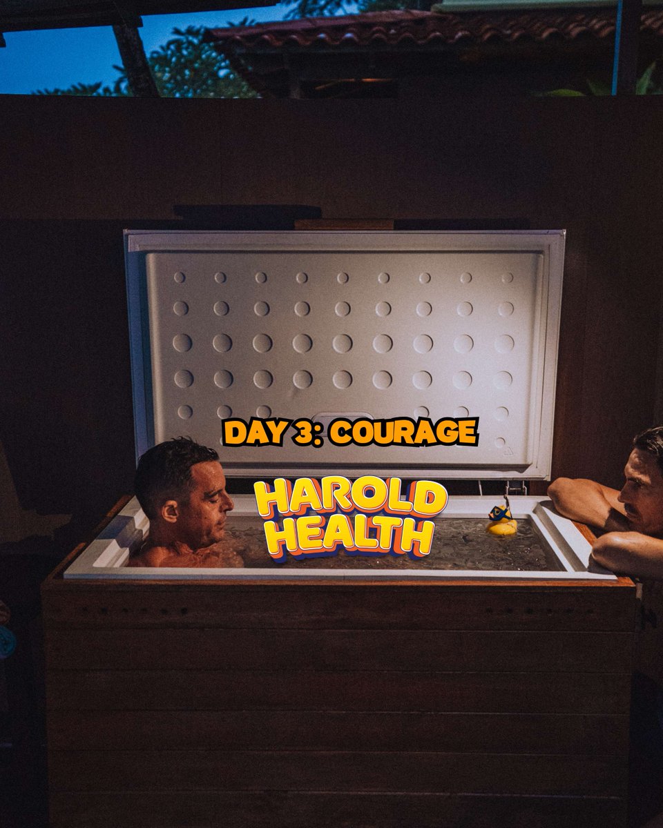 theharoldhealth's tweet photo. Day 3 of the 12 Days of Harold:
The ice doesn’t lie.
It shows you exactly who you are — and who you can become.
#ColdPlunge #WimHof #MensMentalHealth #Resilience #HaroldHealth https://t.co/Xza9D4Wh9H