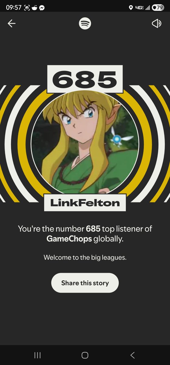 Link_Felton's tweet photo. @GameChops For the 5th consecutive year im top 1%. Peak music from these guys 💯 #spotifywrapped2025 #gamechop https://t.co/FPcvqdlQhh