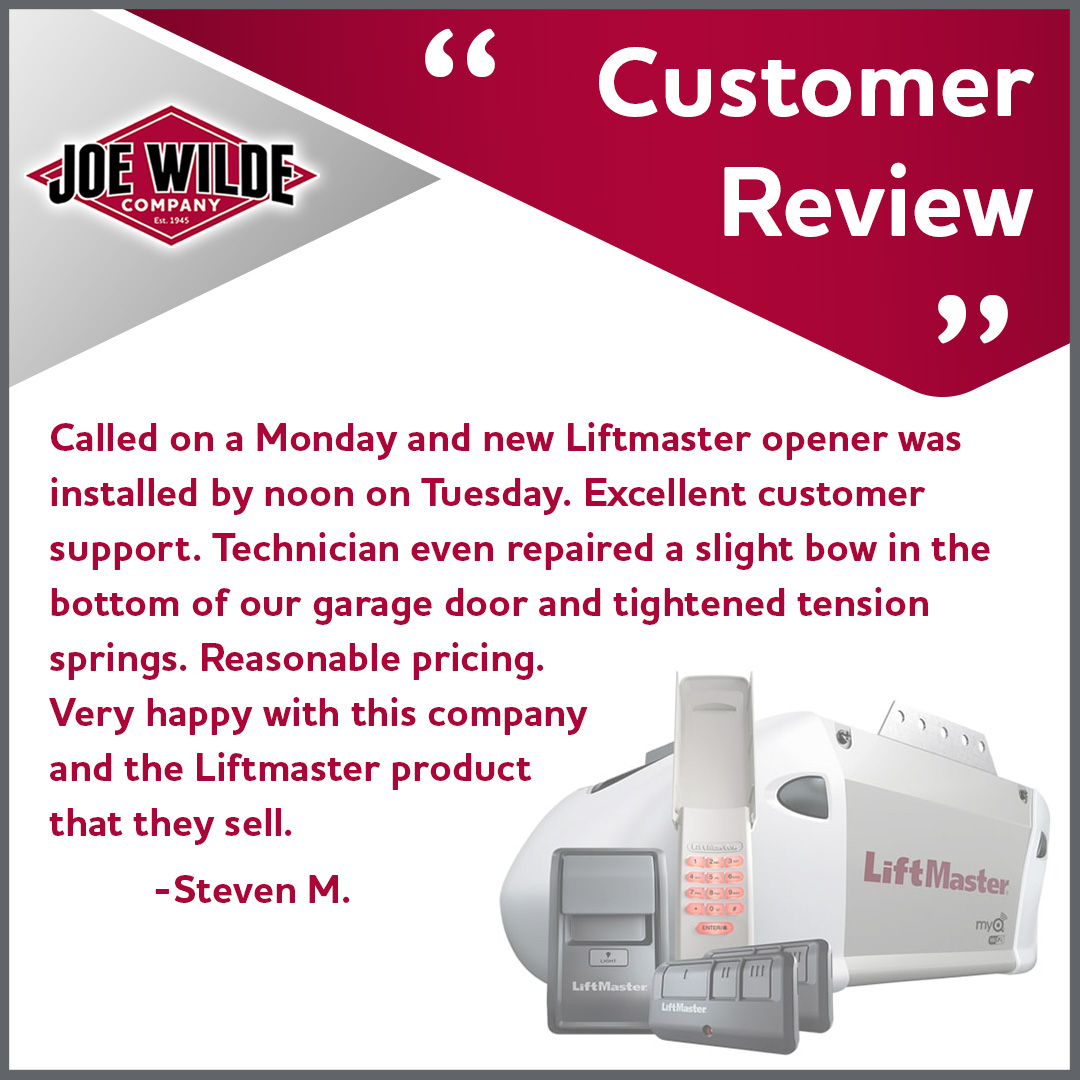JoeWildeCo's tweet image. We are proud to sell Liftmaster garage door openers, and even prouder when we receive such great feedback from our customers! 

JoeWilde.com
☎️ 262-782-0500

#garagedoorservice #garagerepair #garagesservice #joewilde #newberlin