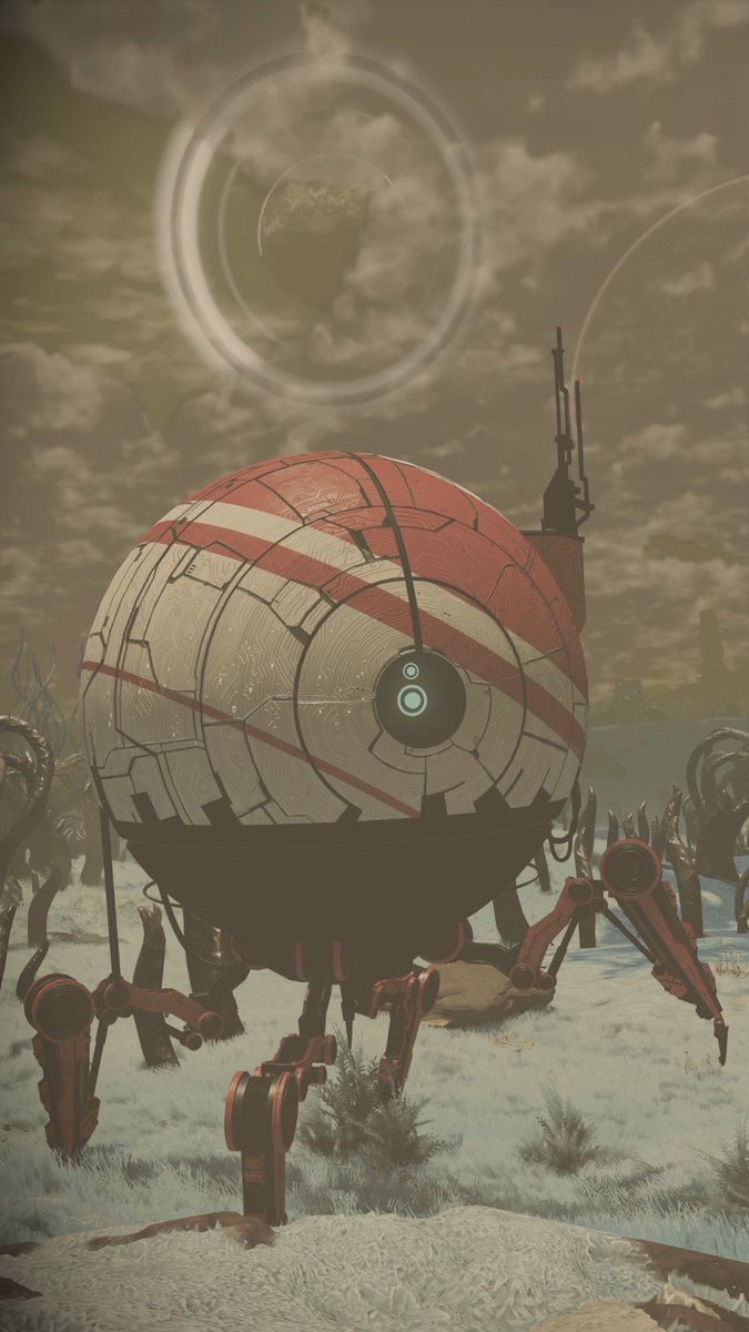 #NoMansSky
感染惑星に4種類の機械生命体、デカいのがずっと海の中におるけど錆びないのか？
丸いのは放棄ステーションに似てる😇