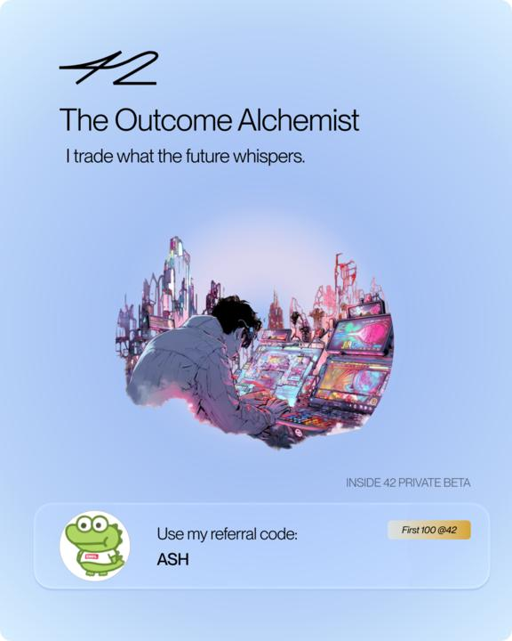 42 Space Private Beta is live → A prediction market built for both everyday traders and predictors

ELI5 on <a href="/42space/">42</a>:
• Merges both trading + prediction markets into one seamless field
• Momentum traders → buy/sell/trade based on different narratives
• Predictors → can take