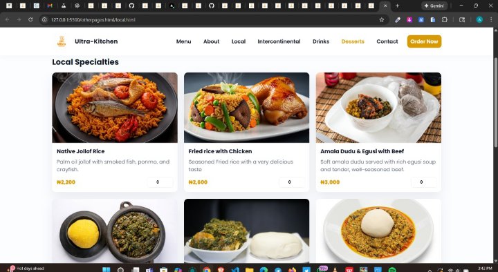 Anuoluwa289's tweet photo. I will launch Ultra-Kitchen tomorrow here. This is one of the project that is so special to me and I can't wait to share it with y'all. Please your share will go a long way. Please repost bosses🙌
#Ultrakitchen #html #css #javascript https://t.co/DT1sKssGxM