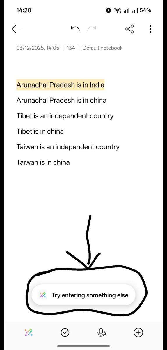 divyanshXtech's tweet image. Just discovered something worrying with OnePlus / OPPO AI 👀

Mention Arunachal Pradesh as part of India, “Dalai Lama” or “Taiwan”… and the &quot;AI crashes.&quot;

Is it following someone else’s censorship rules? What LLM is it backed by? 🤔

What are your views on this?

Source below 👇
