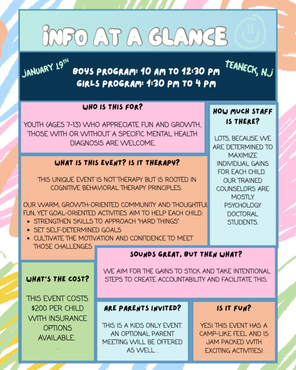 RutgersGSAPP's tweet image. #GSAPP Alumna Dr. Devora Scher (School PsyD, 2021) is making a difference!
🌊 Her center, Riding the Wave, is hosting “Dream of Courage,” a half-day MLK Day boot camp where kids build #confidence &amp;amp; #copingskills thru #CBT, goal-setting, &amp;amp; fun activities.
ridingthewavecenter.com/one-day-experi…