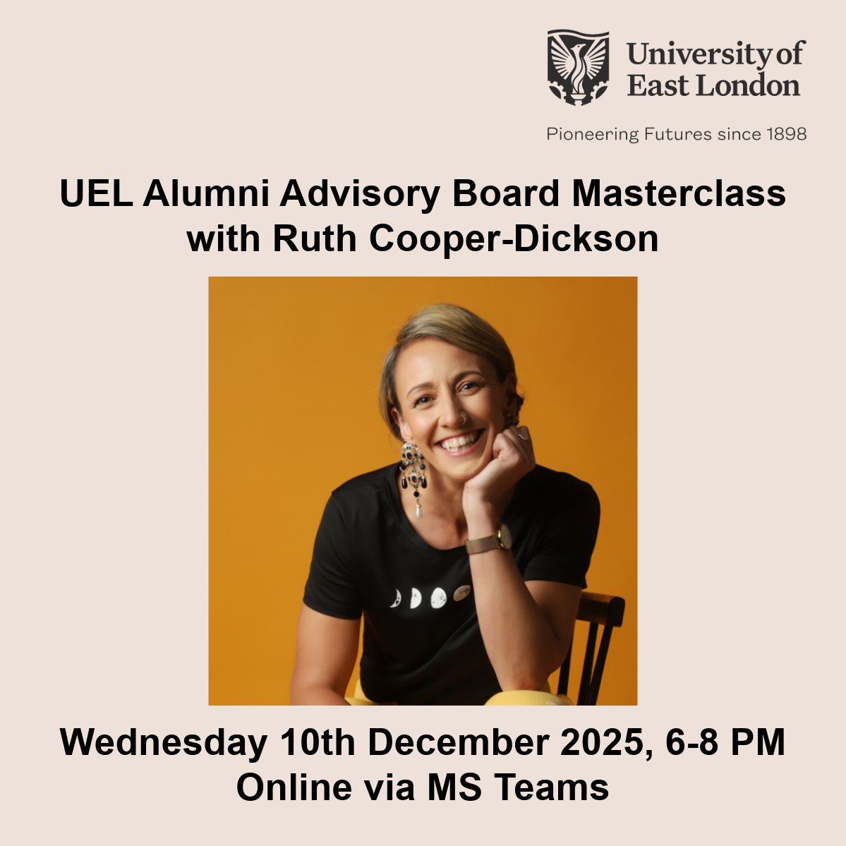 UELAlumni's tweet photo. One week to go!

AAB Masterclass with Ruth Cooper-Dickson, MSc Applied Positive &amp; Coaching Psychology alumna.

Explore how taking radical responsibility for our experiences can become a transformative pathway to personal &amp; professional growth.

Register🔗: https://t.co/pkLOmXVZwu https://t.co/NTAXPVN8Kg