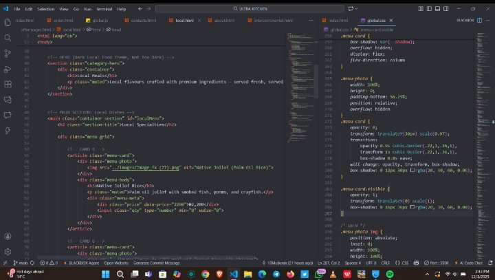 ultradev_10's tweet photo. I will launch Ultra-Kitchen tomorrow here. This is one of the project that is so special to me and I can't wait to share it with y'all. Please your share will go a long way. Please repost bosses🙌
#Ultrakitchen #html #css #javascript https://t.co/PmwwZBwjLr