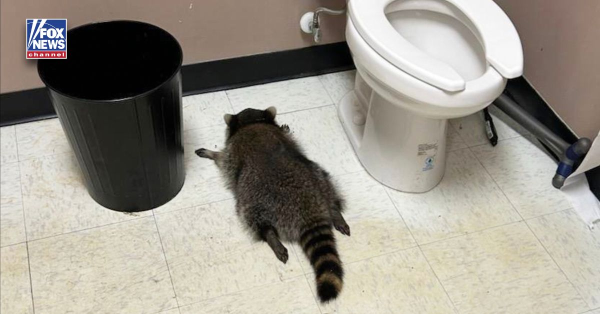 FoxNews's tweet photo. PARTY ANIMAL: Virginia’s "masked bandit" broke in, blacked out… and woke up with a hangover and a court date with Mother Nature.

The culprit? A "very intoxicated raccoon," Hanover County Animal Protection and Shelter said.

An officer found him passed out in the bathroom and took him to the shelter “to sober up before questioning.”