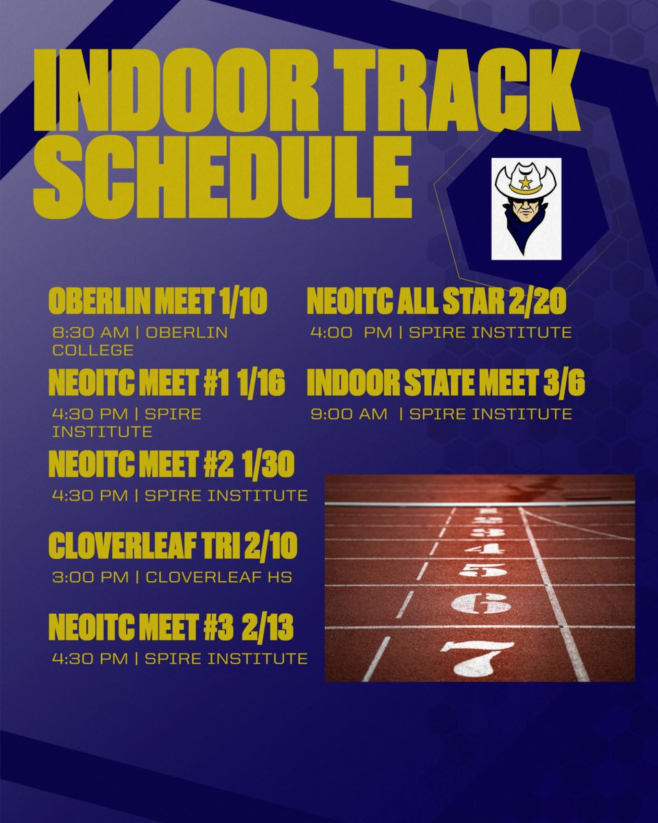 NRTrack's tweet image. 2026 Indoor Track Schedule