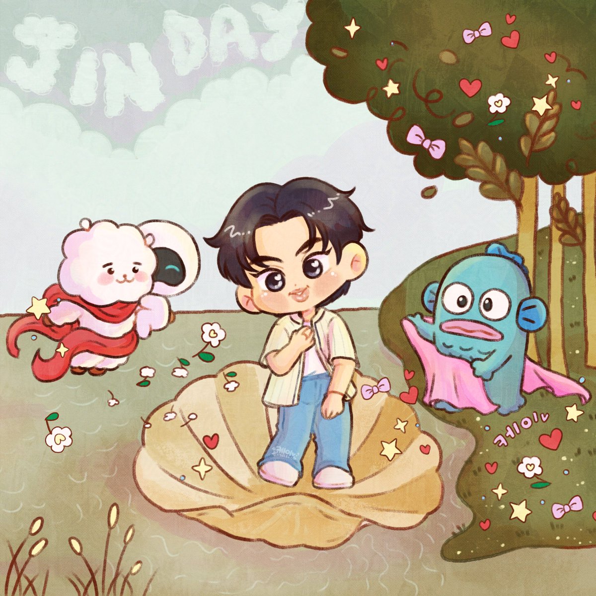 happy seokjinnie day! 🐟🐹🩵
#happyjinday #btsfanart #jin