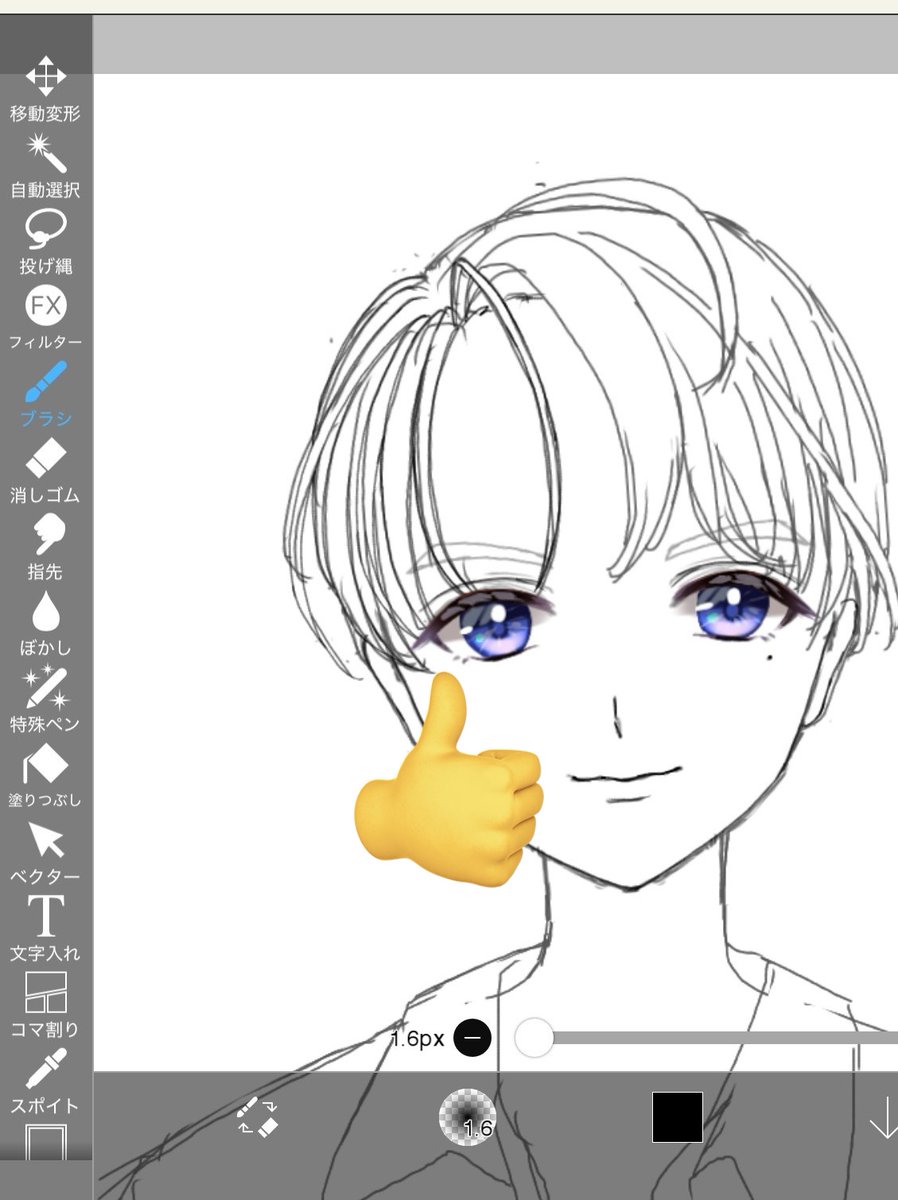 satomahool's tweet photo. お絵描き練習。数年前までほんとにひどかったけど、最近は自分好みな顔が描けてきている😤成長😤 https://t.co/SsnK4uv5ju