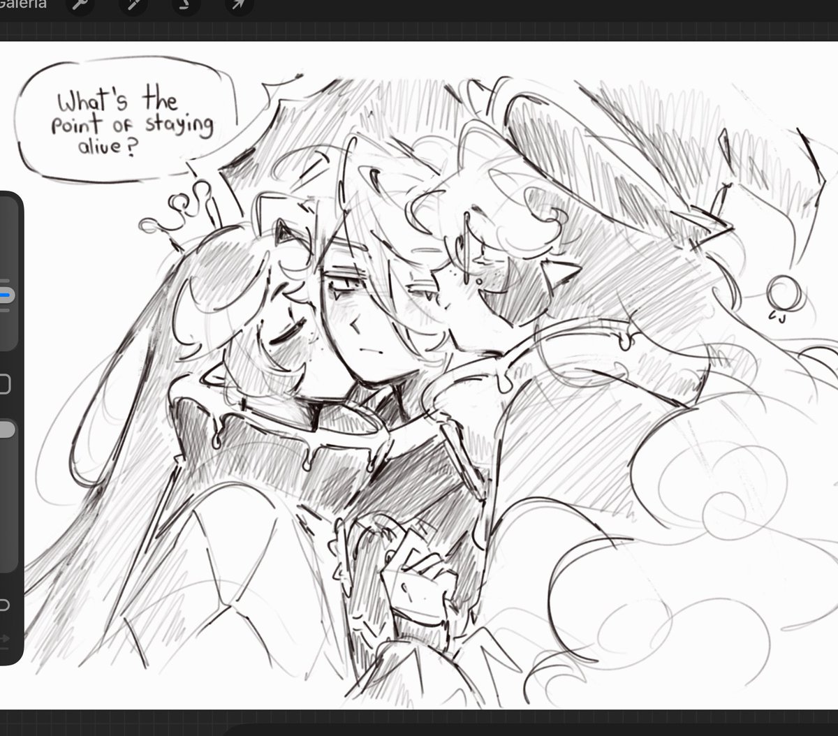 Bro is too depressed to notice those cute twinks