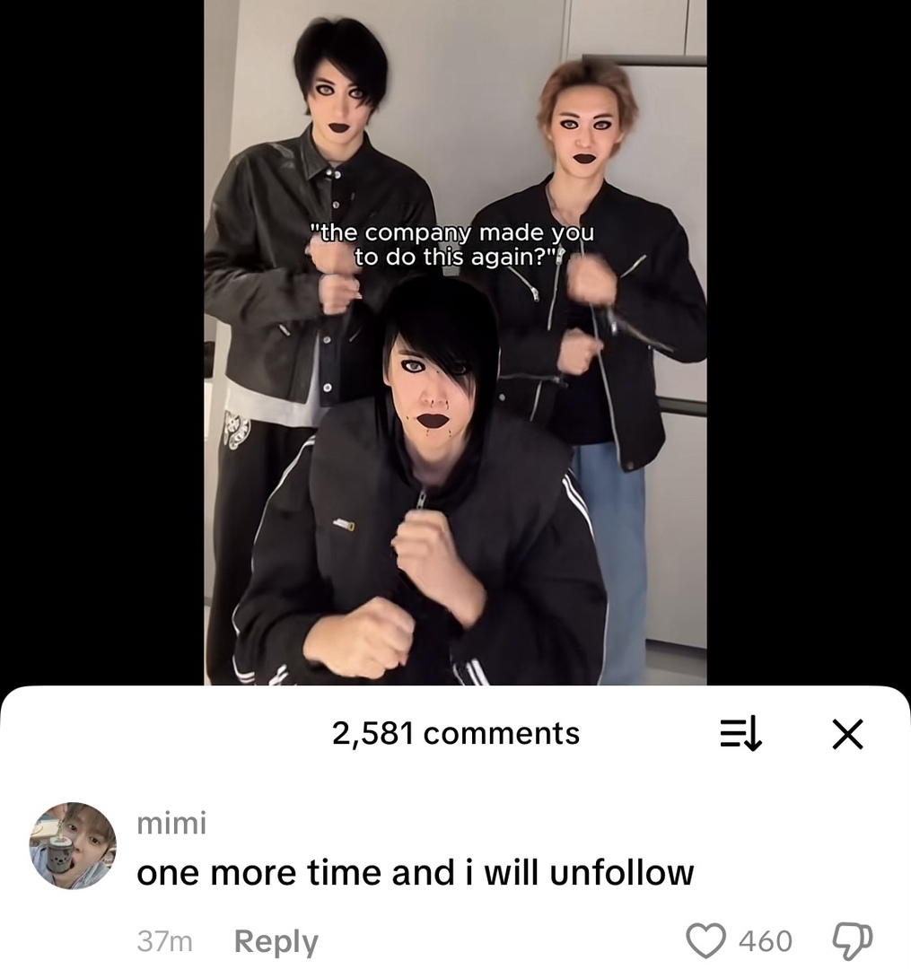 starfess's tweet image. -star riize sampe diancem fansnya ((jokingly🫰)) supaya stop bikin konten emo 😭😭