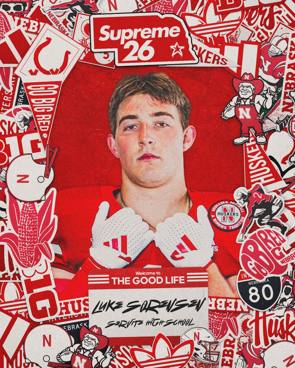 HuskerFootball's tweet image. Let 'em fly. 🎈

@lukesorensen26 is making his way to Lincoln.