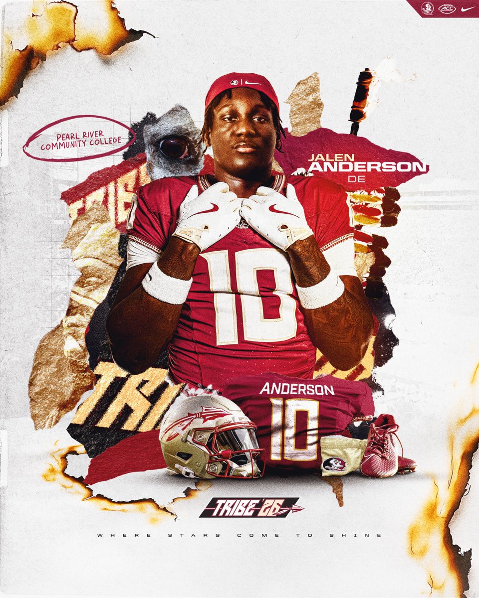 💪 defensive end joins #Tribe26

Welcome to the #NoleFamily, <a href="/jalen06anderson/">꠹ꪮᛕꫀ᥅🃏</a>