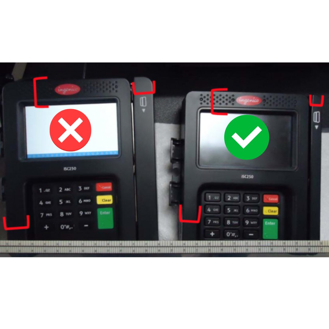 Check before you swipe. Protect your benefits.
#Skimming devices are designed to deceive customers, but there are ways to identify a fraudulent device:
🔍 Observe the size. Skimming devices are often larger than legitimate card readers.
↔️ Pull at the edges of the point-of-sale