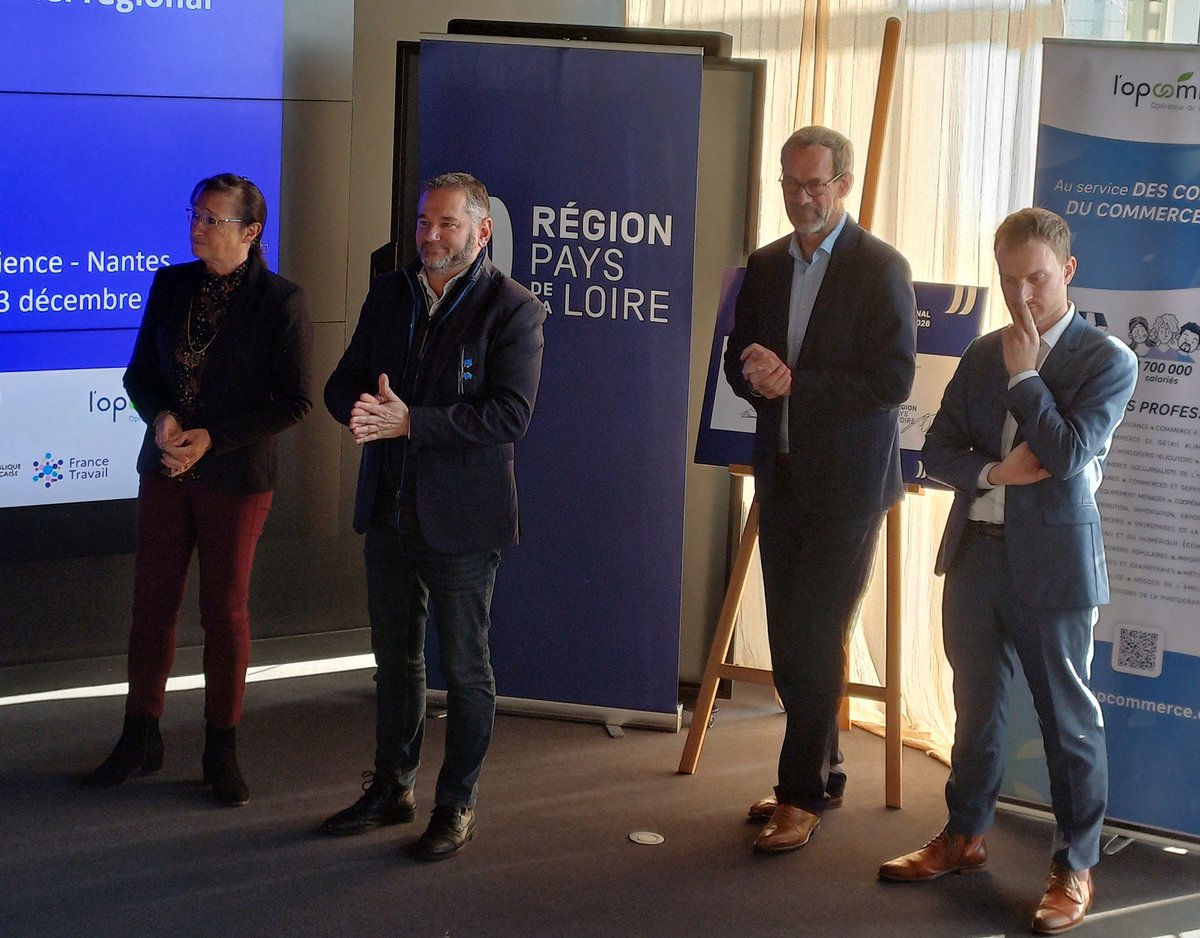 La Région des Pays de la Loire s’engage pour l’avenir du commerce ! ☑️
✒️  La Région a signé un Contrat d’Objectifs Sectoriel (COS) emploi-formation-orientation « Commerce » pour la période 2025-2028, aux côtés des branches professionnelles et de nos partenaires. Objectif :