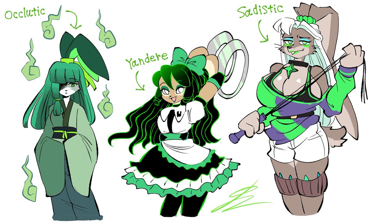 🐰💚Kaori x 5💚🐰
I will explain what kind of personality Kaori has in each TMNT universe.🤭💚✨