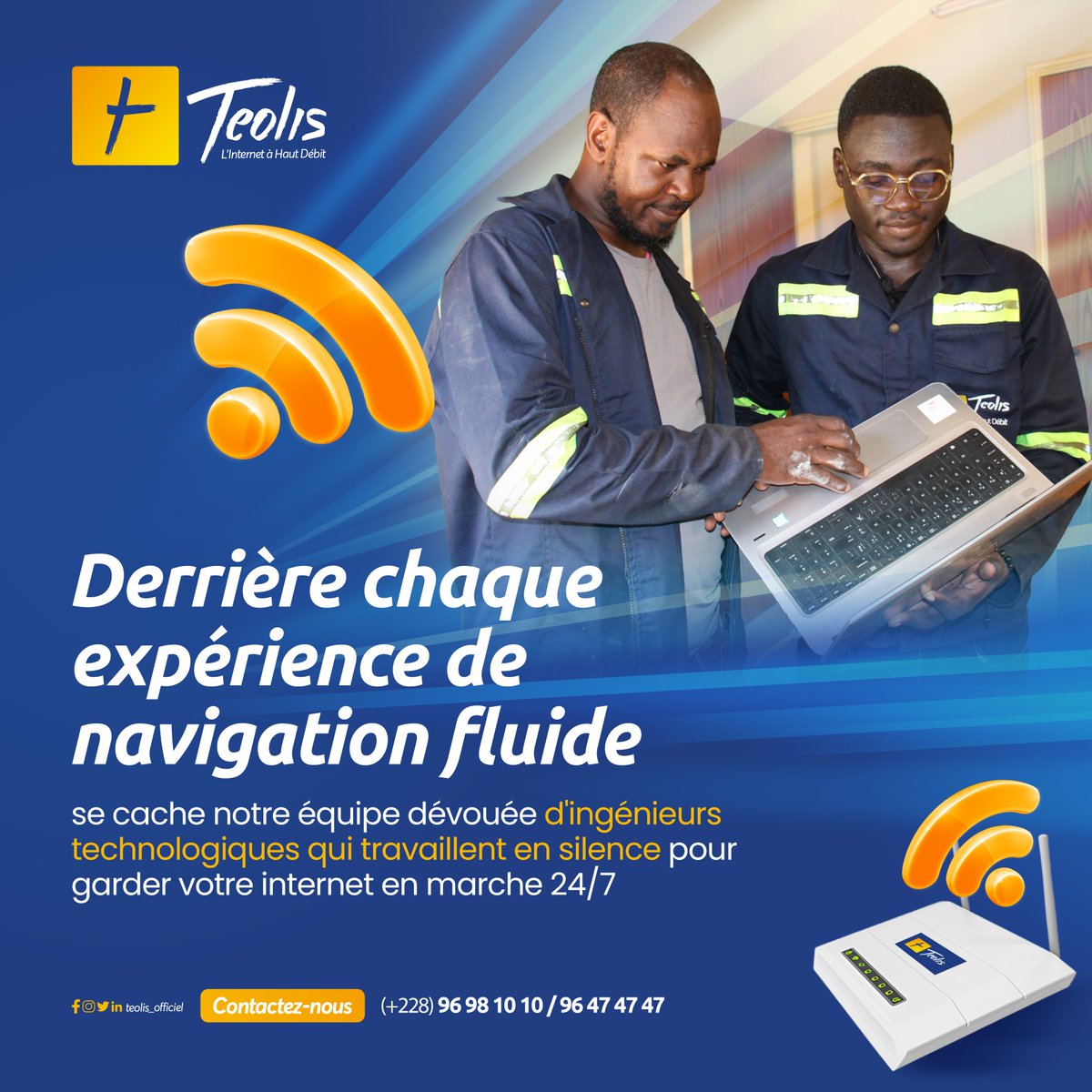 TEOLIS_Officiel's tweet image. Une connexion fluide, c’est le résultat d’un travail discret mais essentiel.

Chez 𝗧𝗲𝗼𝗹𝗶𝘀, nos ingénieurs sont à pied d’œuvre 24/7 pour assurer votre Internet.

#Teolis #Internet #WiFi #EquipeTech #TT228