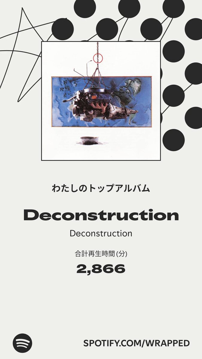 #Spotify 
わたしが一番よく聴いたのは「Deconstruction」でした。詳しくはわたしの #Spotifyまとめ をチェック 
spotify.com/wrapped-share/…