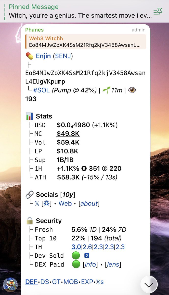 Web3_Witchh's tweet image. $ENJ chart heating up.
CA: Eo84MJwZoXK4SsM21Rfq2kjV3458AwsanL4EUgVKpump
Volume spiking, wallets loading.
Early momentum looks clean.
Next call inside t.me/Web3_Witchh

#ENJ #Solana #helevier #memecoin #Crypto #Altcoins #Trading #zeudiners