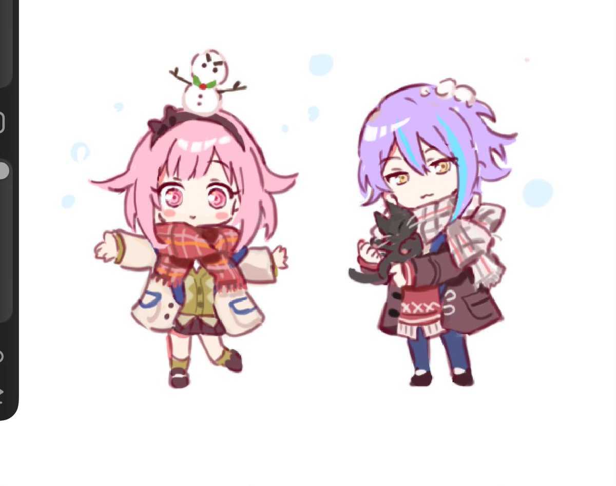 bbbb___dddd's tweet image. ミニの練習類えむちゃん❄️です