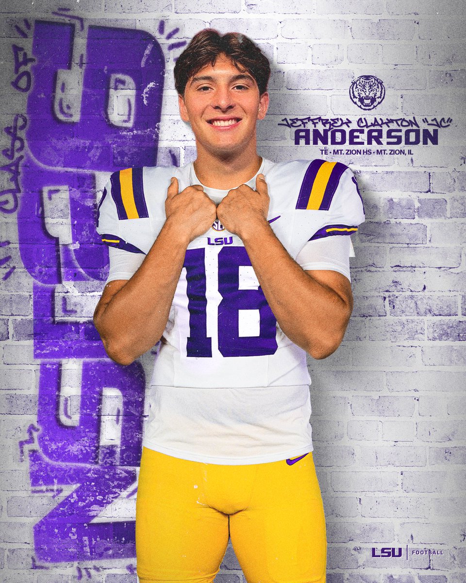 LSUfootball's tweet image. Callin&apos; Baton Rouge

TE JC Anderson is officially a Tiger