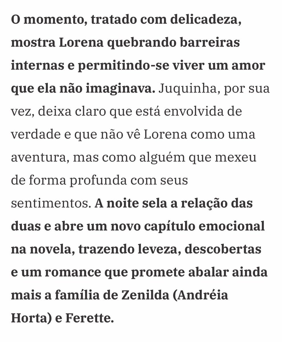 ESTAMOS EMOCIONADAS! Segundo novas informações divulgadas, o casal Juquinha e Lorena, de #TrêsGraças, viverá sua primeira vez em breve, consolidando o romance das duas🩷

Via: O Tempo