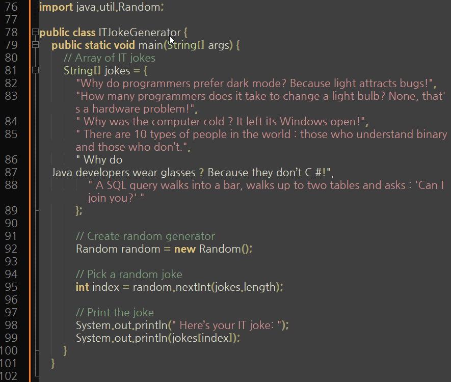 oMaMoriTTV's tweet image. Here is my Java IT Joke Generator have fun guys :)