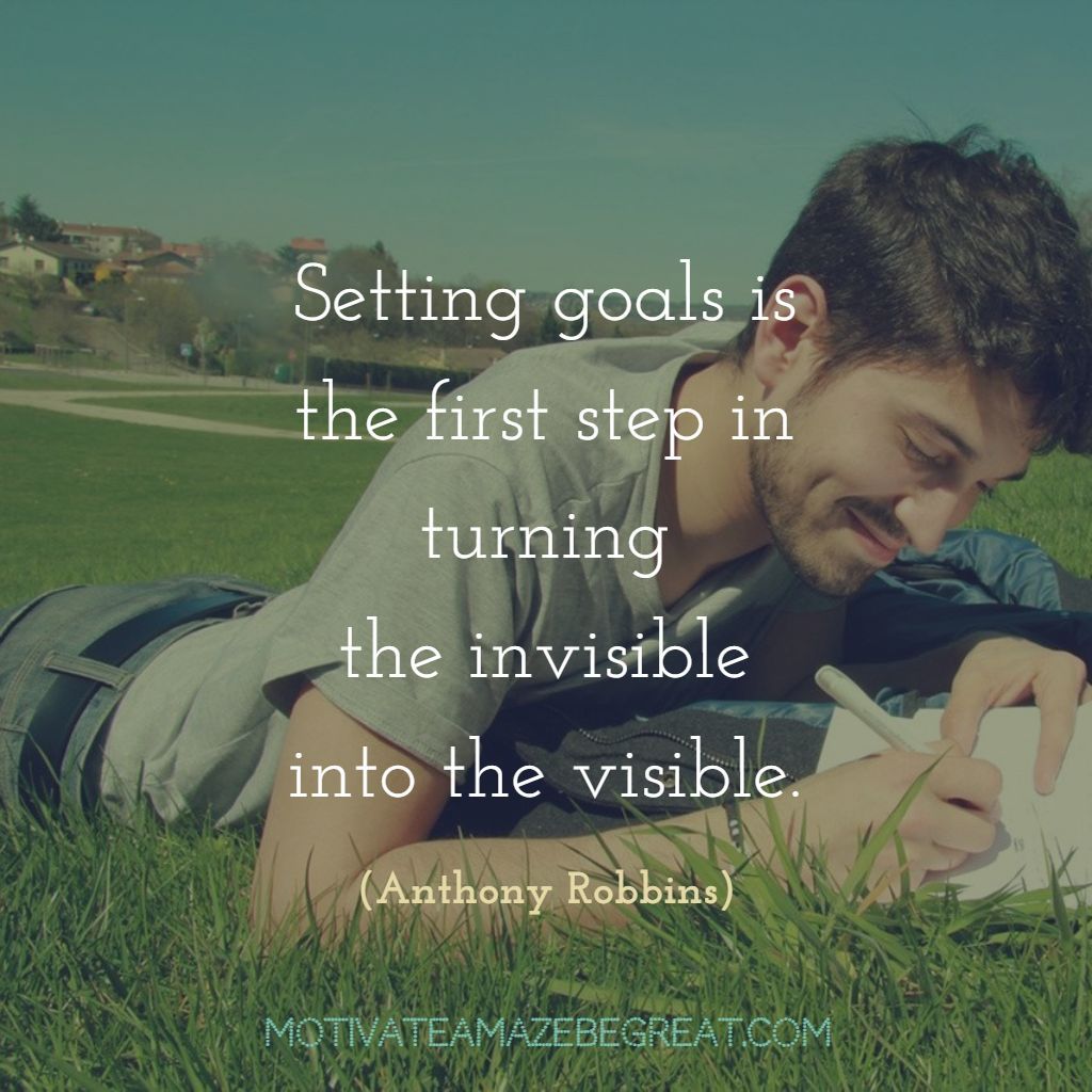 MotivateBeGREAT's tweet image. “Setting goals is the first step in turning the invisible into the  visible.”- Anthony Robbins buff.ly/35oJHW5