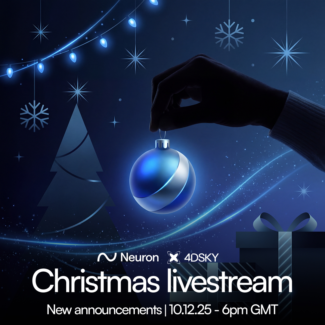 🚨 NEXT WEEK: Join us for a LIVESTREAM about the future of 4DSKY &amp; Neuron!

We're talking 2026 roadmap, token updates, community concerns &amp; BIG announcements.

This is where we march together into the next chapter. Early adopters, new community members - everyone's invited.

📅