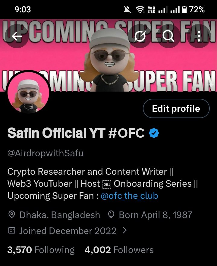 AirdropwithSafu's tweet image. After working with #OFC I quickly 𝗴𝗮𝗶𝗻𝗲𝗱 𝗺𝘆 𝗳𝗶𝗿𝘀𝘁 800 𝗳𝗼𝗹𝗹𝗼𝘄𝗲𝗿𝘀, and today 𝗜 𝗿𝗲𝗮𝗰𝗵𝗲𝗱 4𝗸 #𝗙𝗨𝗗𝗲𝗿𝘀 tried their best but couldn’t stop me, belief and patience always win, and I’m grateful for all the love and to the entire $OFC team for giving us…