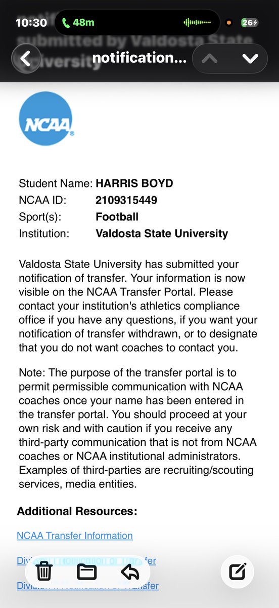 RealHarrisBoyd's tweet image. I am officially entering the transfer portal as a grad transfer with 2 years left to play. I am a 6’3 210 pound QB trained by @Coach_Stanfield.                @RivalsPortal @CollegeFBPortal @KalshiCFB @247SportsPortal @TransferPortal