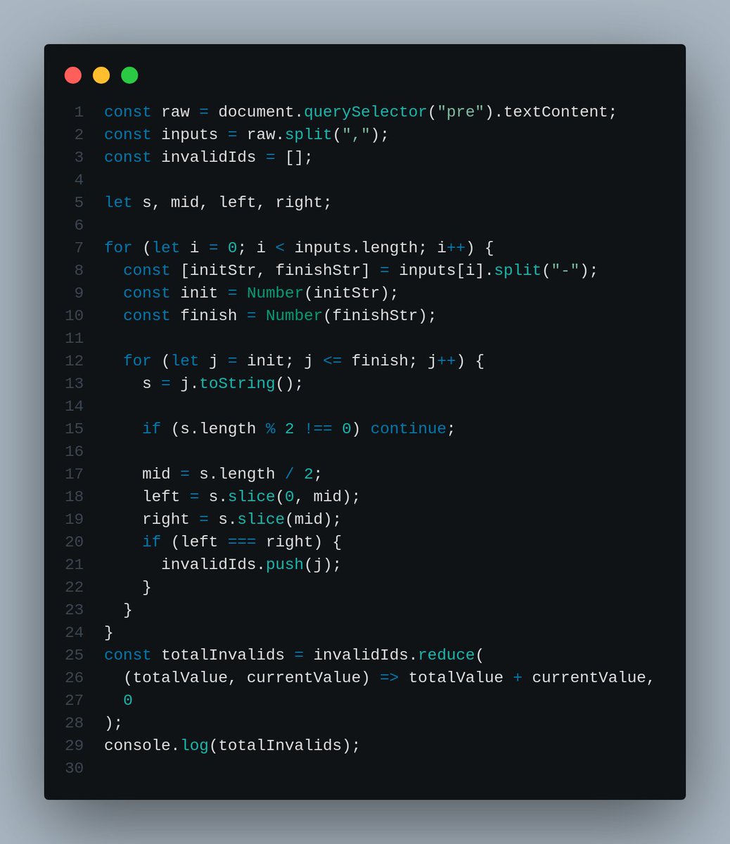 DevGustavo31's tweet image. Advent of Code

Day 2: Gift Shop Part 1

minha resolução👇

(sim atrasado)

repositório: github.com/Devgustavogome…

#adventofcode